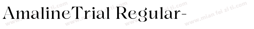 AmalineTrial Regular字体转换